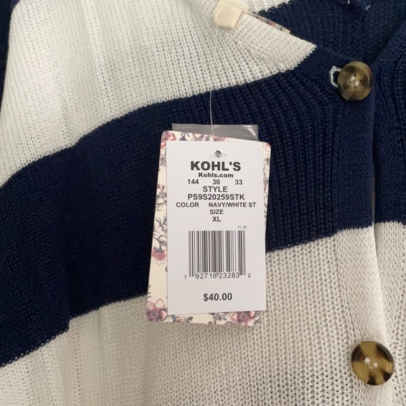 Brand new striped sweater from Kohls - Picture 4 of 4